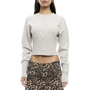 Lioness Womens Heads In The Clouds Cardigan Sweater XL Cloud - NWT $79